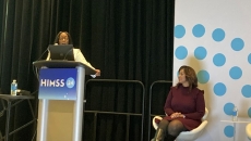 two people presenting a topic  two people presenting a topic