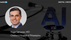 Dr. Hojjat Salmasian, Children's Hospital of Philadelphia Dr. Hojjat Salmasian, Children's Hospital of Philadelphia_AI graphic over stethoscope Photo by Just_Super/iStock/Getty Images Plus