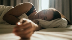 Someone sleeping in bed Someone sleeping in bed