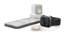The Dexcom G7 alongside a smartphone and Apple Watch. The Dexcom G7 alongside a smartphone and Apple Watch.