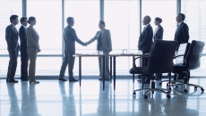 Company executives at a meeting Company executives at a meeting