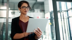 Person on a tablet Person on a tablet