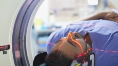 Person undergoing an MRI Person undergoing an MRI