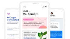 Smartphones showing the Laguna Health app Smartphones showing the Laguna Health app