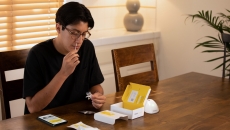 A man using the Detect COVID-19 test
