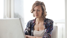 Person using a computer Person using a computer