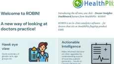 Screenshot of a brochure about ROBIN by HealthPlix