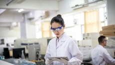 Researcher using data