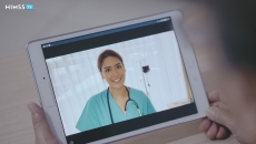 Medical video call on tablet Medical video call on tablet