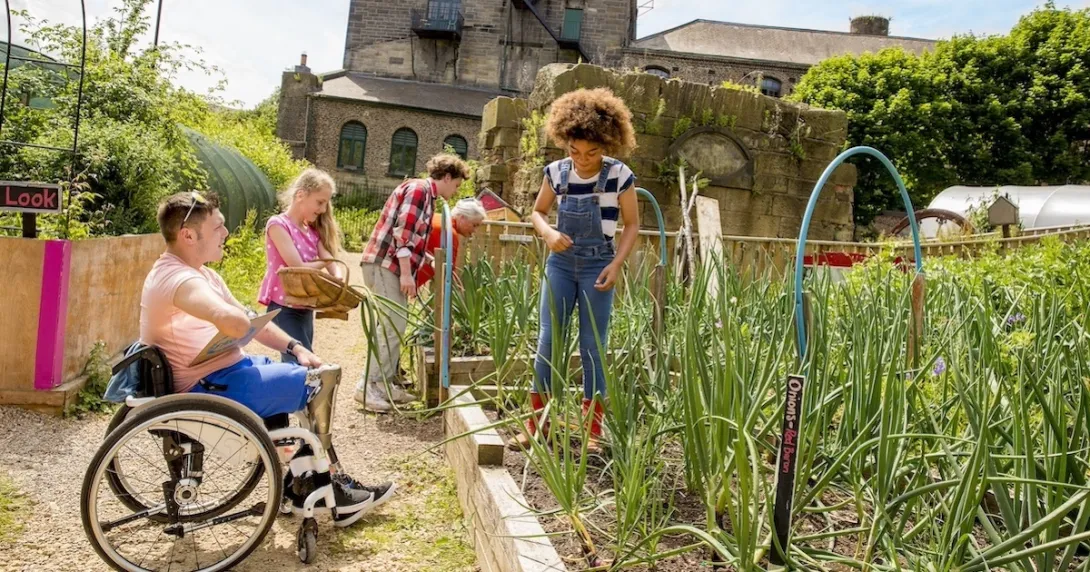 Children working in a garden Children working in a garden