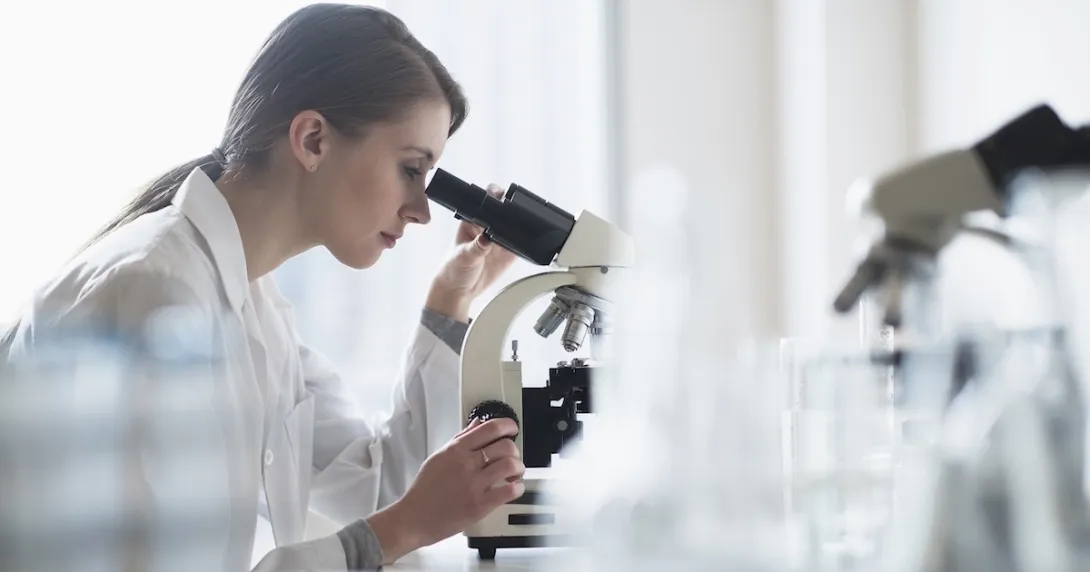 Lab technician at work Lab technician at work