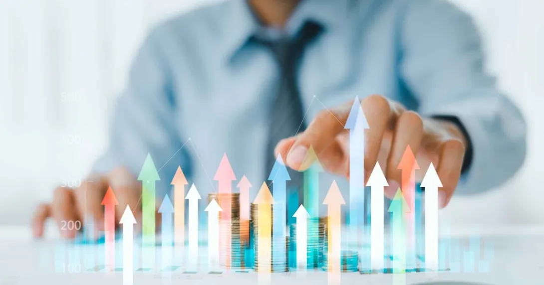 Financial graph digital depiction Financial graph digital depiction