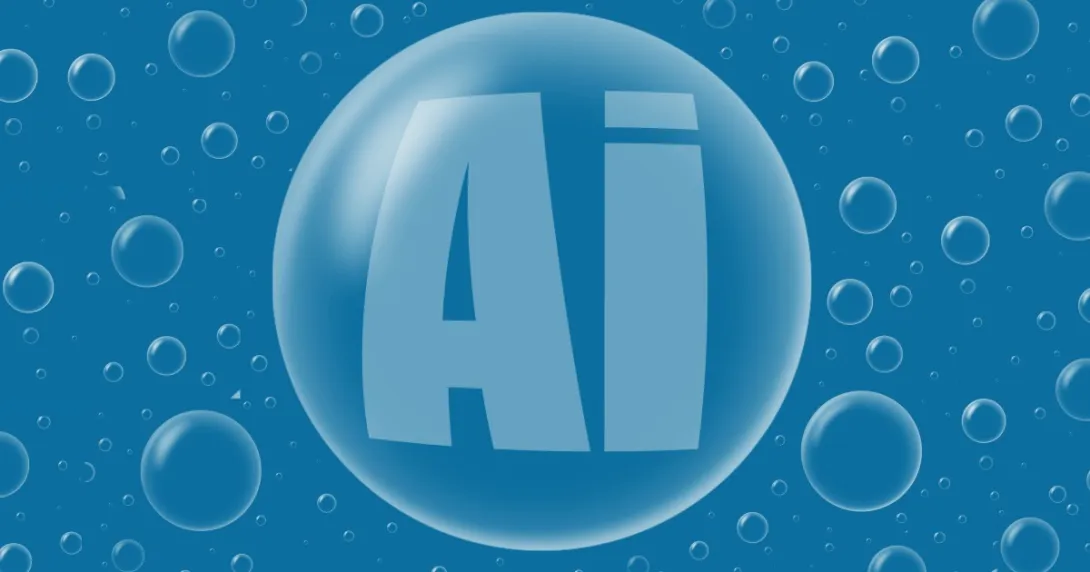 Digital depiction of an AI bubble