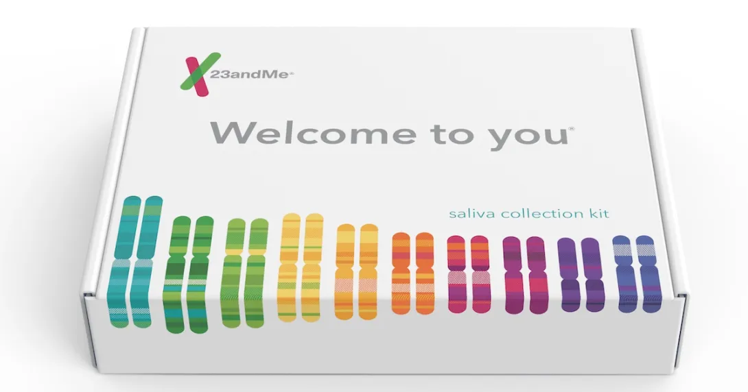 A 23andMe saliva collection kit A 23andMe saliva collection kit