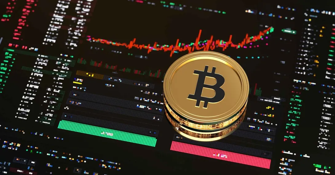 Abstract Bitcoin cryptocurrency concept Abstract Bitcoin cryptocurrency concept