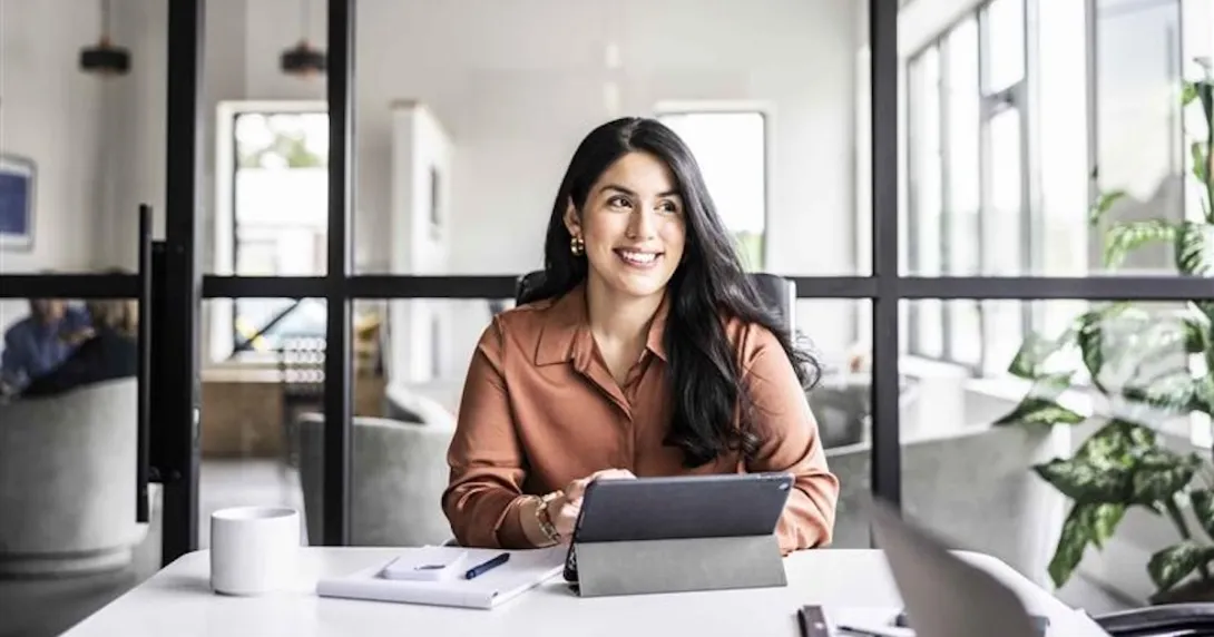 Person in a conference room Person in a conference room