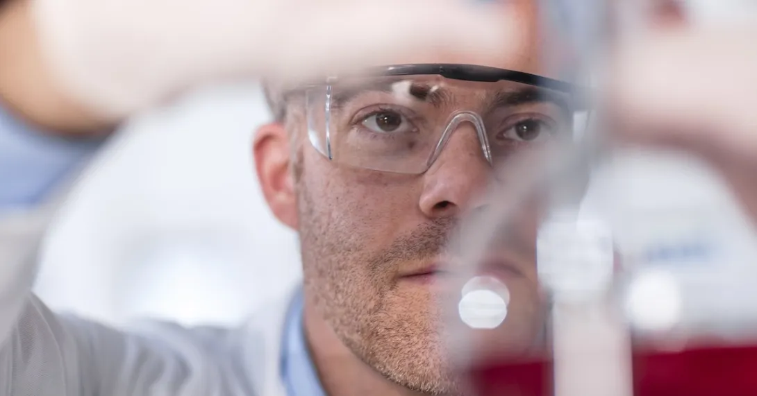 Researcher working in a lab Researcher working in a lab