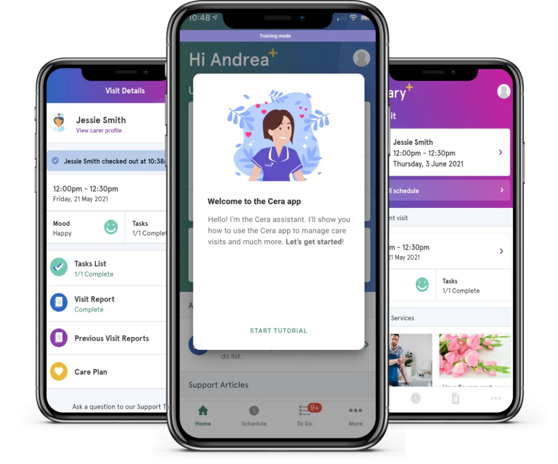 A new app which collates older people’s health indicators and monitors for flu symptoms supports nurses and carers to make remote diagnoses and treat patients in their homes, reducing hospitalisations. Cera, NHS, social care, Flu-ID, flu app, social care, COVID-19, AI