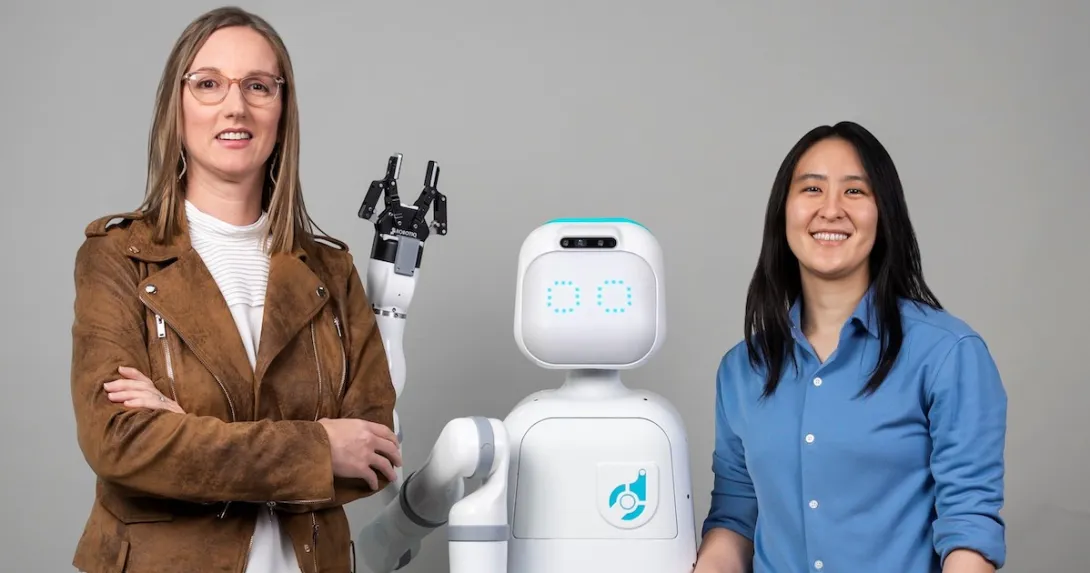 Diligent Robotics cofounders Andrea Thomaz and Vivian Chu with the Moxi robot Diligent Robotics cofounders Andrea Thomaz and Vivian Chu with the Moxi robot