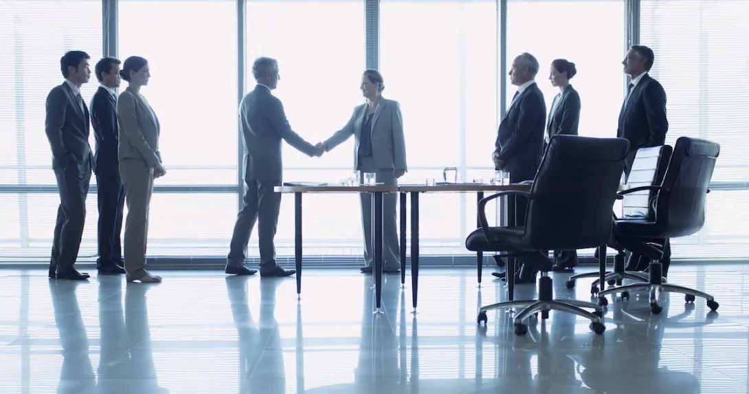 Company executives at a meeting Company executives at a meeting