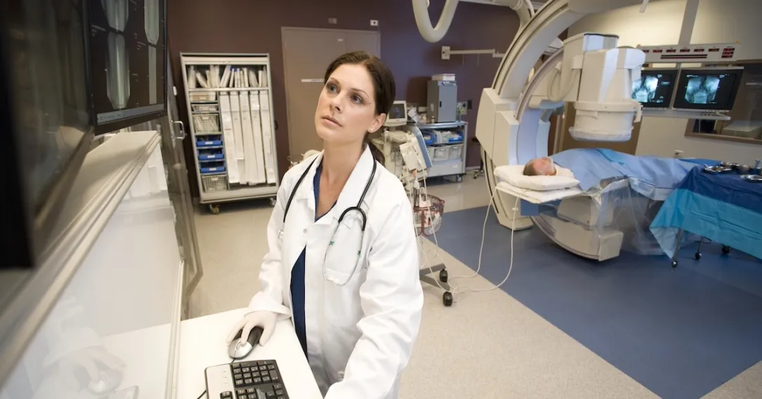 Technician performing a task Technician performing a task