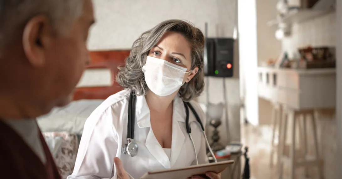 Person with healthcare provider Person with healthcare provider