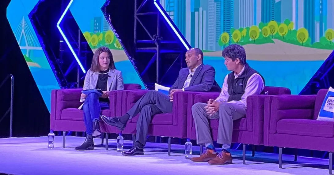 Business Insider reporter Blake Dodge moderates a session with Dr. Sree Chaguturu, chief medical officer at CVS/Caremark, and Marcus Osbourne, SVP at Walmart Health Business Insider reporter Blake Dodge moderates a session with Dr. Sree Chaguturu, chief medical officer at CVS/Caremark, and Marcus Osbourne, SVP at Walmart Health