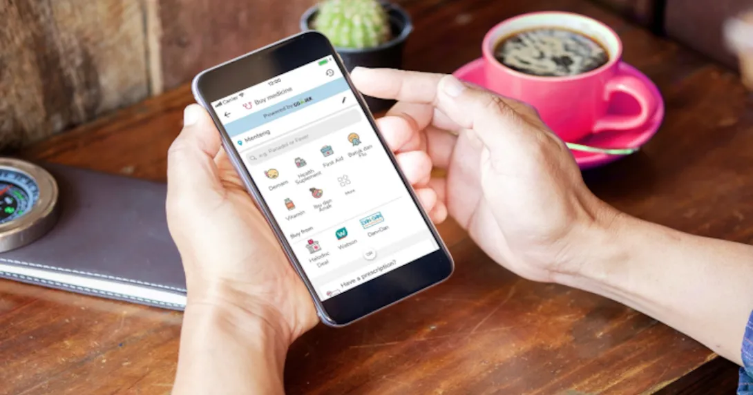 A person using the Halodoc mobile app