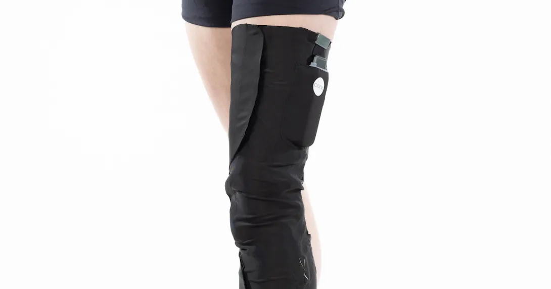 A close up of a person wearing the Cionic Neural Sleeve A close up of a person wearing the Cionic Neural Sleeve