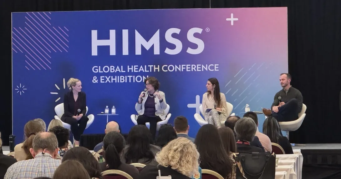 Group shot: Alex McLeod of InterSystems, Gaye Bok of Mass General Brigham, Megan Zweig of Rock Health Advisory and Dan Gannon of iRhythm Technologies. Group shot: Alex McLeod of InterSystems, Gaye Bok of Mass General Brigham, Megan Zweig of Rock Health Advisory and Dan Gannon of iRhythm Technologies.