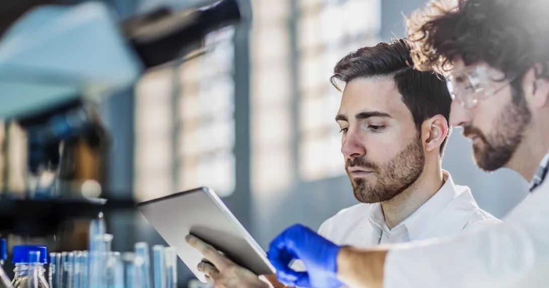 Researchers in a lab Researchers in a lab