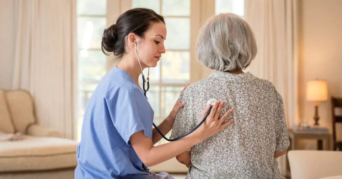 Healthcare professional examining patient Healthcare professional examining patient