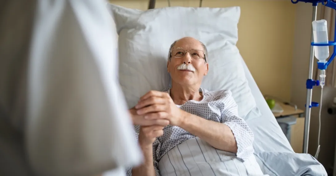 Healthcare professional consulting with patient in the hospital Healthcare professional consulting with patient in the hospital