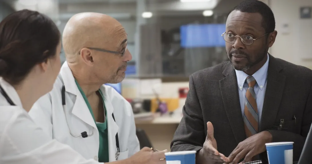 Clinicians, administrator in conference Clinicians, administrator in conference