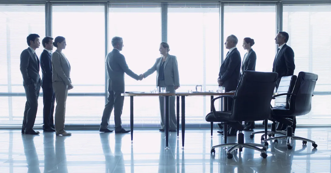 Businesspeople shaking hands Businesspeople shaking hands
