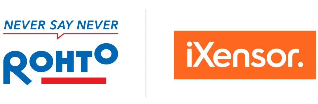 Logos of Rohto Pharmaceutical and iXensor