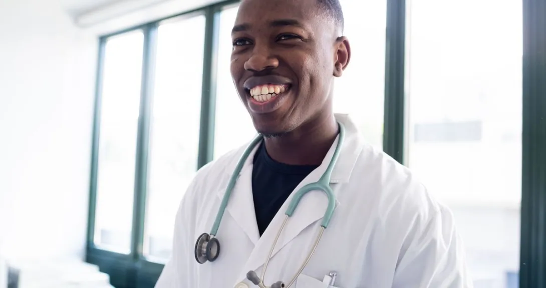 Healthcare provider smiling Healthcare provider smiling